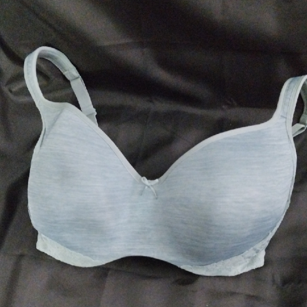 Cacique Blue Full-Coverage Bra with Molded Cups